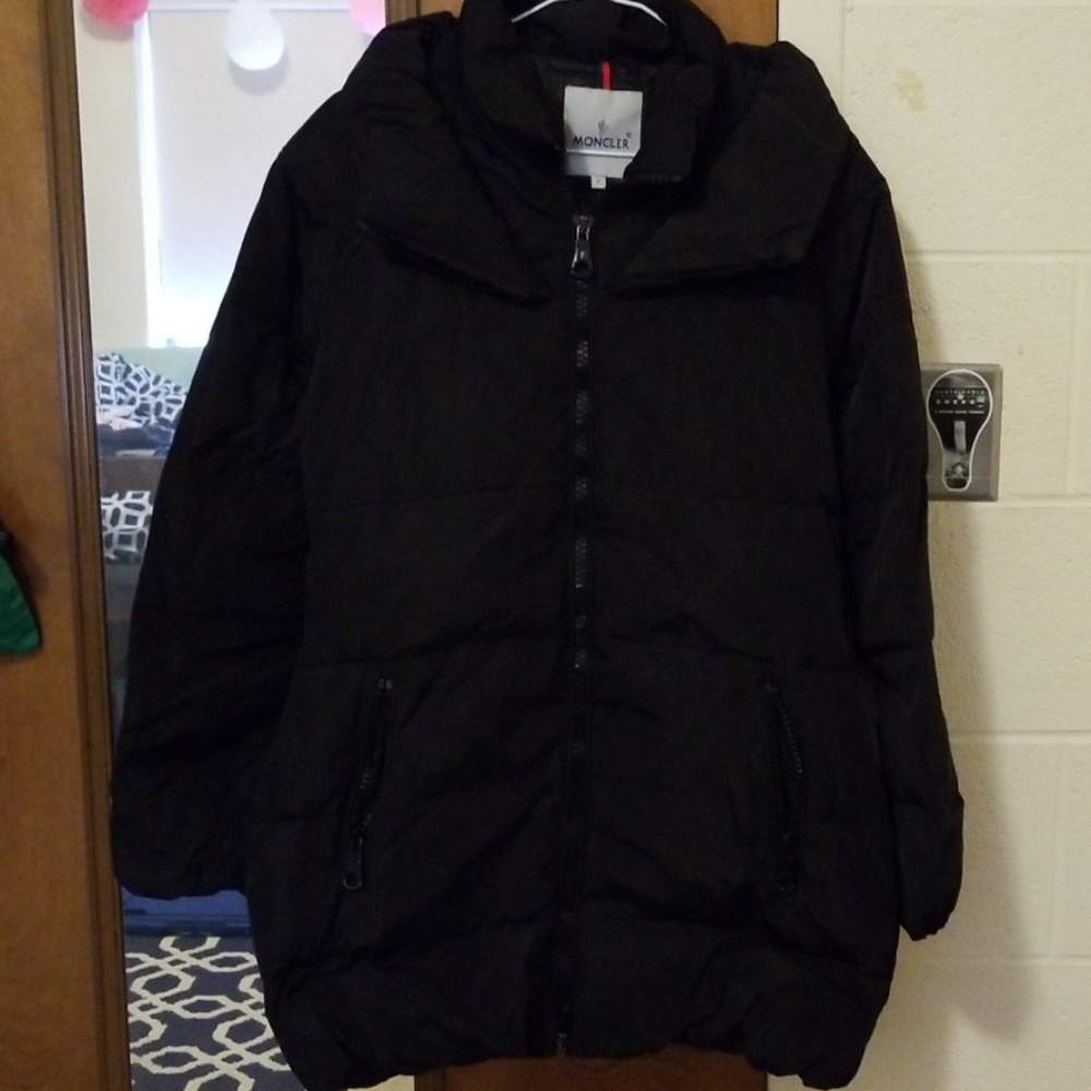 Moncler black winter coat
